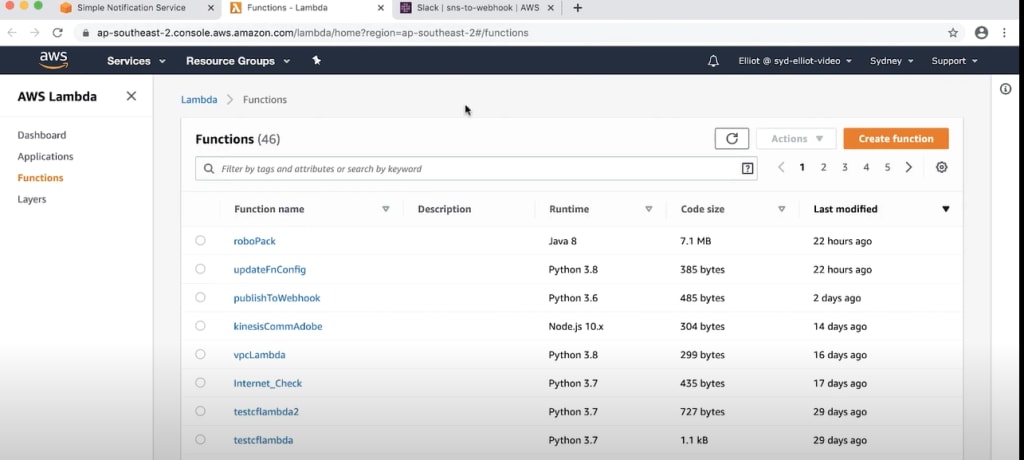 Creating a new Lambda Function